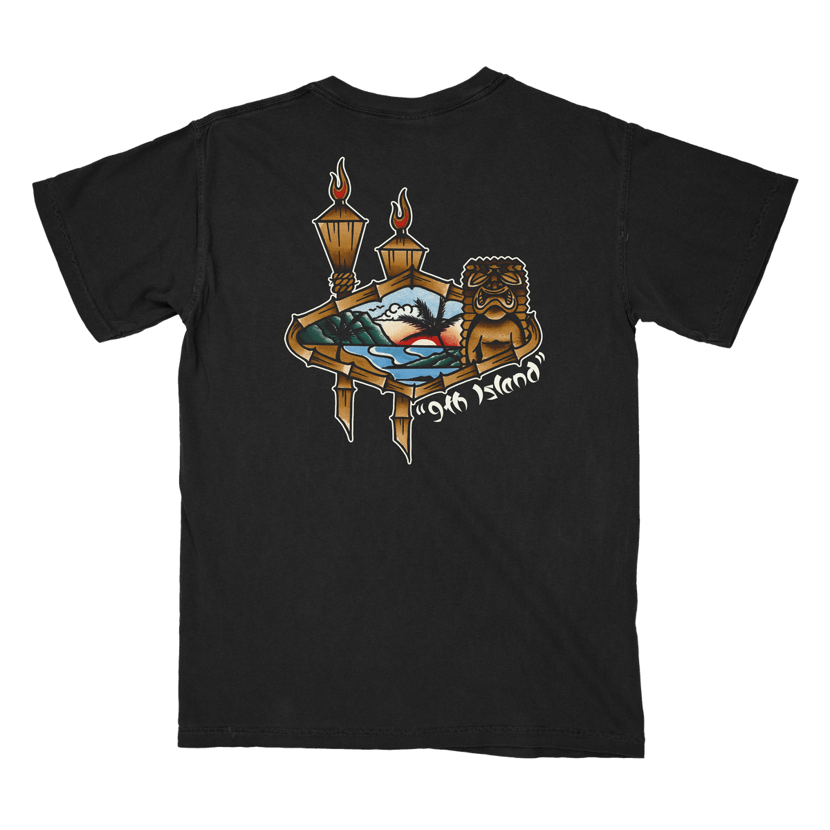 "Wahine" Peek-a-Boo Tshirt - Black