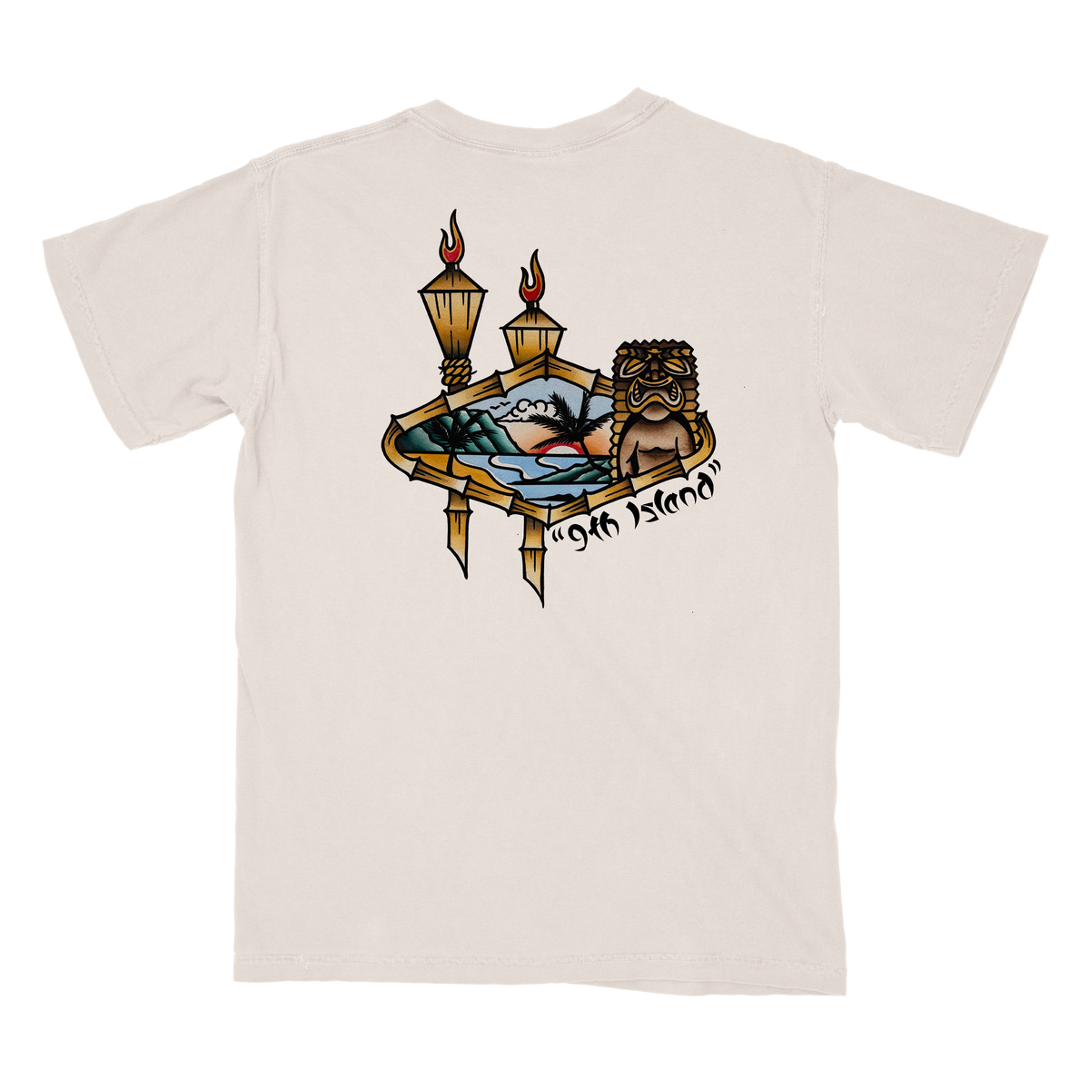 "Wahine" Peek-a-Boo Tshirt - Ivory