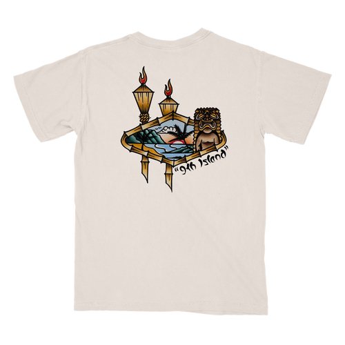 "Wahine" Peek-a-Boo Tshirt - Ivory